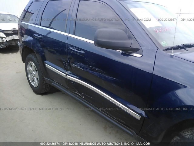 1J8HR58265C635492 - 2005 JEEP GRAND CHEROKEE LIMITED BLUE photo 6