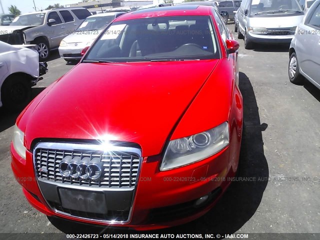 WAUEG74FX6N052883 - 2006 AUDI A6 S-LINE 3.2 QUATTRO RED photo 6