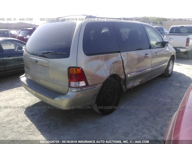 2FMZA52461BA20198 - 2001 FORD WINDSTAR SE GOLD photo 4