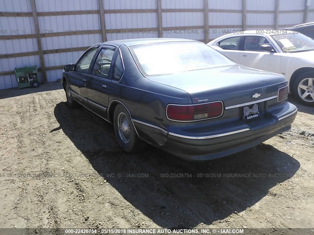 1G1BL52P4TR156624 - 1996 CHEVROLET CAPRICE / IMPALA CLASSIC/SS BLUE photo 3
