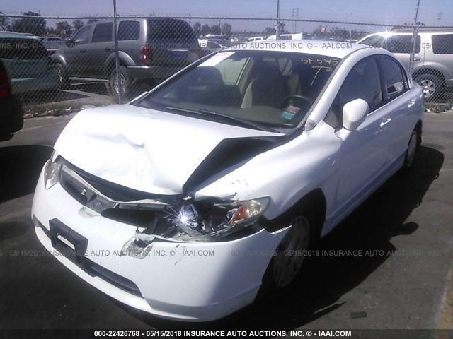 JHMFA362X6S003789 - 2006 HONDA CIVIC HYBRID WHITE photo 2