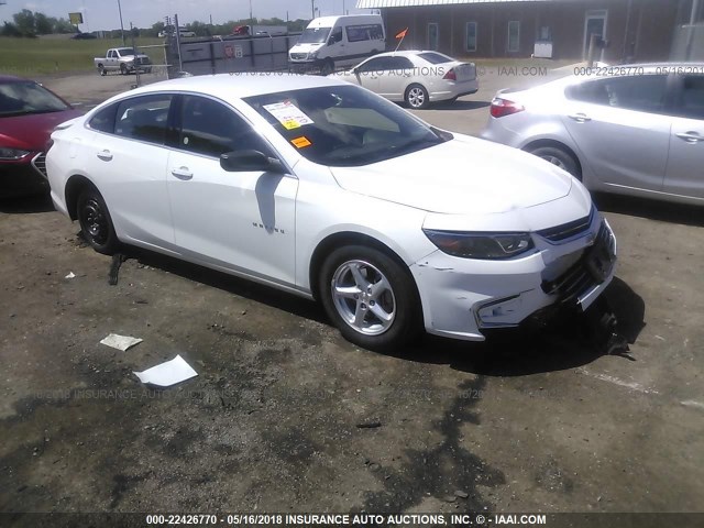 1G1ZB5ST4JF202997 - 2018 CHEVROLET MALIBU LS WHITE photo 1