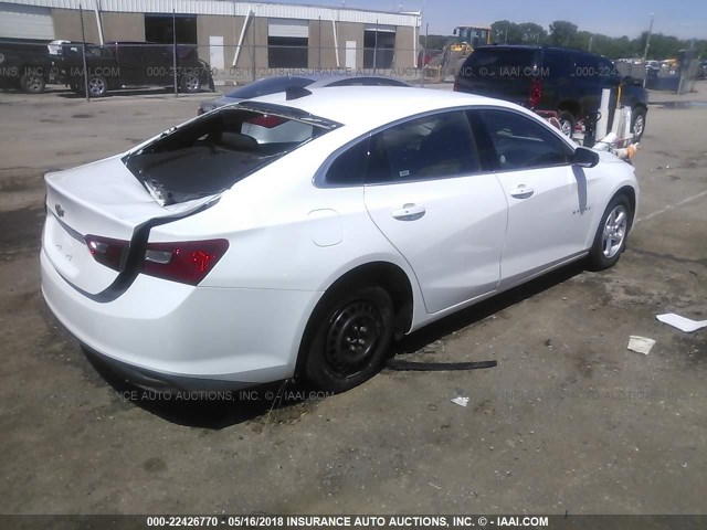 1G1ZB5ST4JF202997 - 2018 CHEVROLET MALIBU LS WHITE photo 4