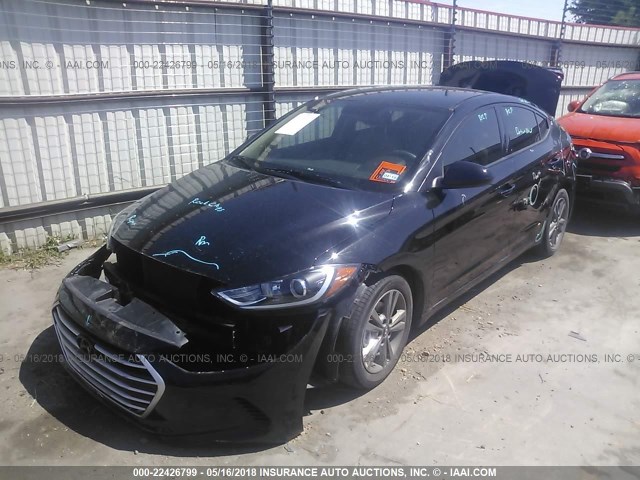 5NPD84LF1HH000346 - 2017 HYUNDAI ELANTRA SE/VALUE/LIMITED BLACK photo 2