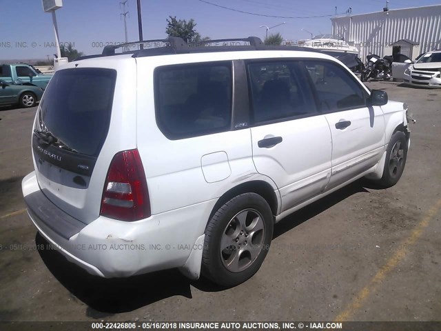 JF1SG65693H733521 - 2003 SUBARU FORESTER 2.5XS WHITE photo 4