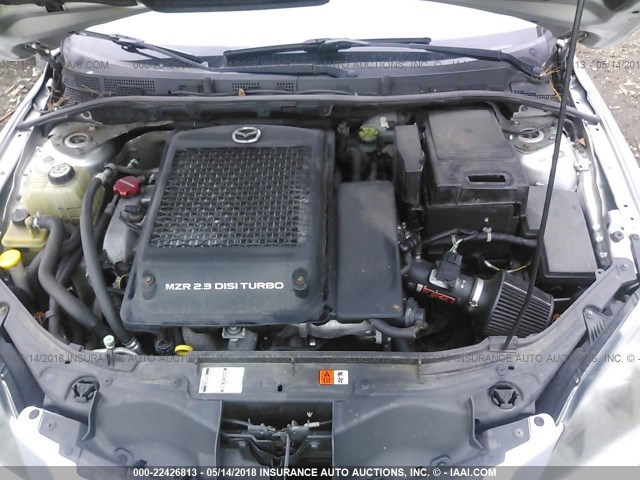 JM1BK34L981829633 - 2008 MAZDA SPEED 3 SILVER photo 10