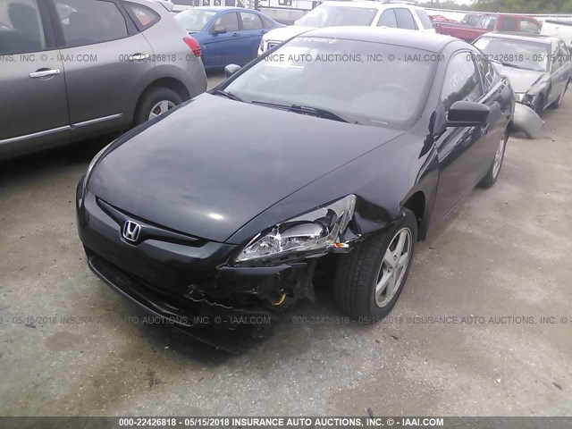 1HGCM72595A028708 - 2005 HONDA ACCORD LX BLACK photo 2