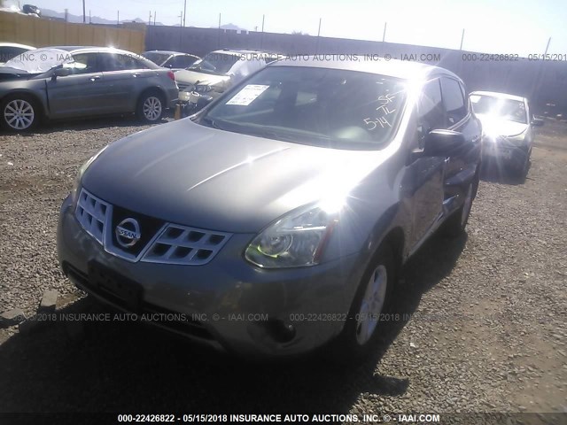 JN8AS5MT0CW255396 - 2012 NISSAN ROGUE S/SV GRAY photo 2