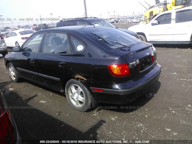 KMHDN55D01U030097 - 2001 HYUNDAI ELANTRA GLS/GT BLACK photo 3