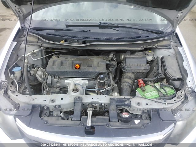 2HGFB2F96CH505578 - 2012 HONDA CIVIC EXL SILVER photo 10