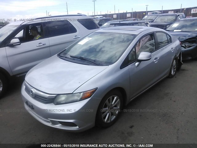 2HGFB2F96CH505578 - 2012 HONDA CIVIC EXL SILVER photo 2