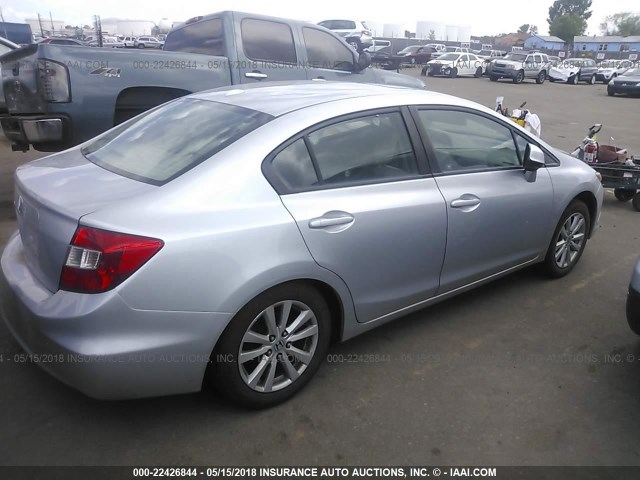 2HGFB2F96CH505578 - 2012 HONDA CIVIC EXL SILVER photo 4