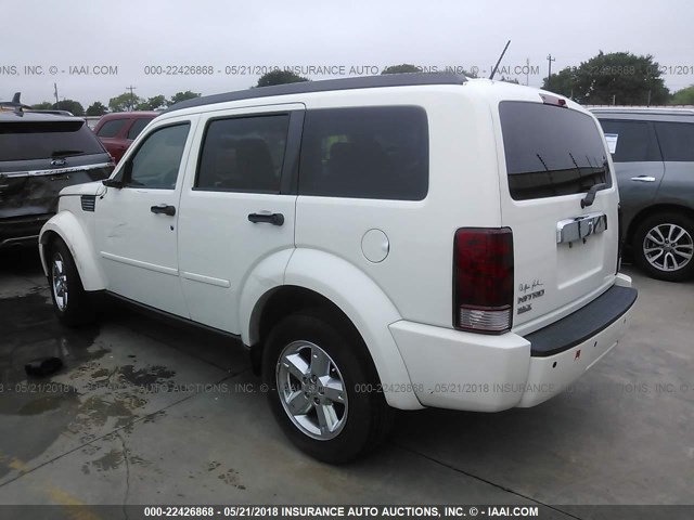 1D8GT58K78W123717 - 2008 DODGE NITRO SLT WHITE photo 3