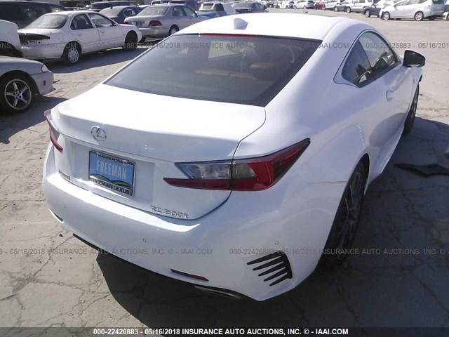 JTHHA5BC6H5007343 - 2017 LEXUS RC 200T WHITE photo 4