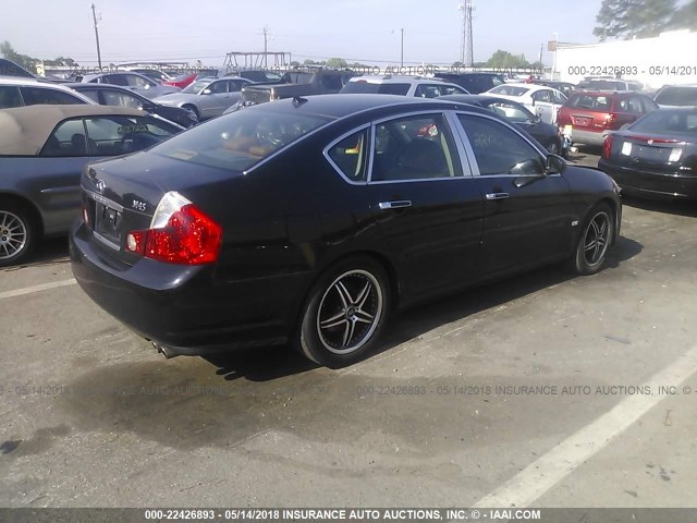 JNKBY01E06M205829 - 2006 INFINITI M45 SPORT BLACK photo 4