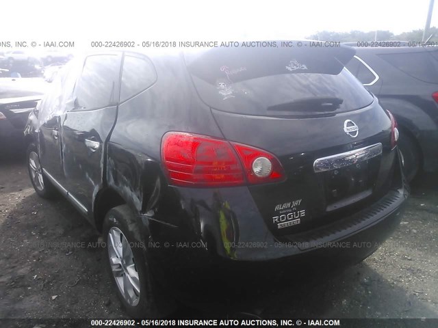 JN8AS5MT2FW662995 - 2015 NISSAN ROGUE SELECT S BLACK photo 3