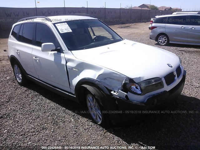 WBXPA73475WC46542 - 2005 BMW X3 2.5I WHITE photo 1