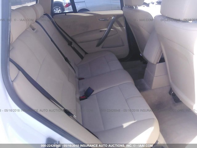 WBXPA73475WC46542 - 2005 BMW X3 2.5I WHITE photo 8