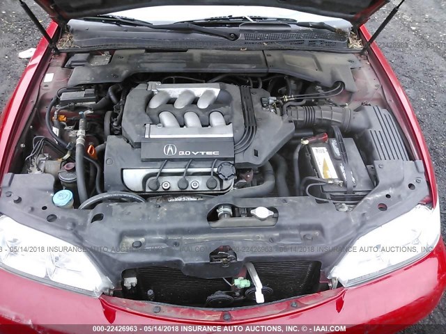 19UYA2255XL003605 - 1999 ACURA 3.0CL RED photo 10