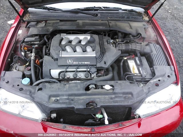 19UYA2255XL003605 - 1999 ACURA 3.0CL Қызыл фото 10