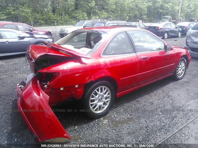 19UYA2255XL003605 - 1999 ACURA 3.0CL RED photo 4