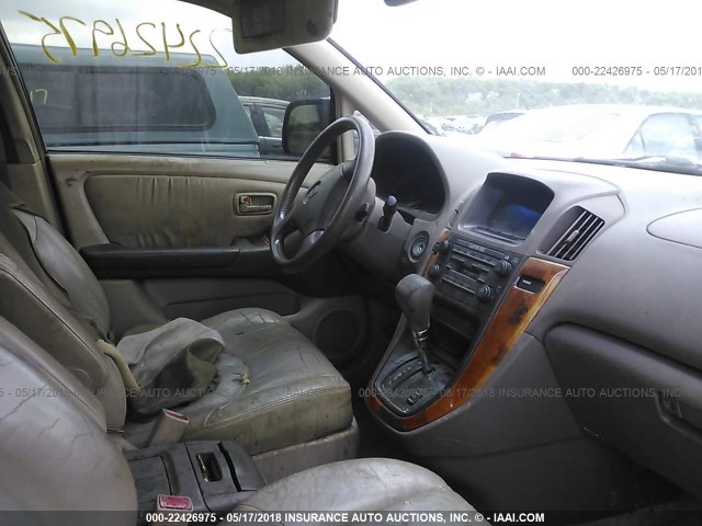 JT6GF10UXX0040562 - 1999 LEXUS RX 300 BLACK photo 5