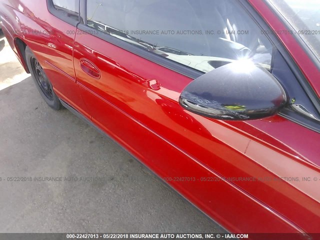 2G1WW12E649378061 - 2004 CHEVROLET MONTE CARLO LS RED photo 6