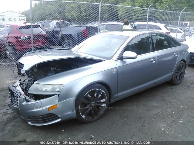 WAUDN94F48N117937 - 2008 AUDI S6 QUATTRO GRAY photo 2