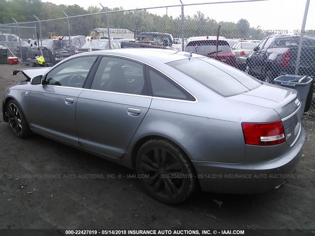 WAUDN94F48N117937 - 2008 AUDI S6 QUATTRO GRAY photo 3