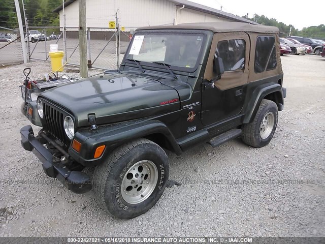 1J4FY49S7VP540730 - 1997 JEEP WRANGLER / TJ SAHARA GREEN photo 2