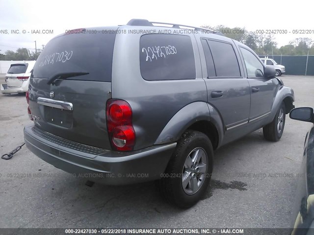 1D8HB58N96F157446 - 2006 DODGE DURANGO LIMITED GRAY photo 4