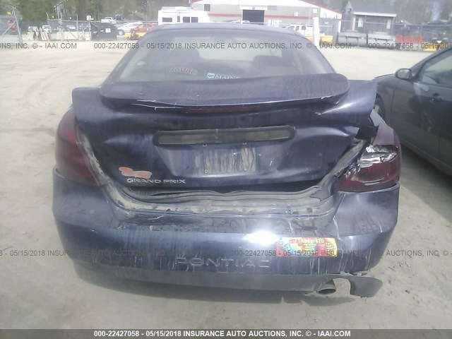 2G2WP552481133975 - 2008 PONTIAC GRAND PRIX BLUE photo 6
