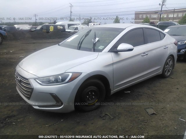 5NPD84LF6HH173375 - 2017 HYUNDAI ELANTRA SE/VALUE/LIMITED SILVER photo 2