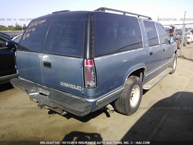 1GNEC16K7RJ361400 - 1994 CHEVROLET SUBURBAN C1500 BLUE photo 4