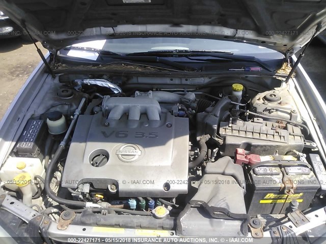 JN1DA31A13T408021 - 2003 NISSAN MAXIMA GLE/SE SILVER photo 10