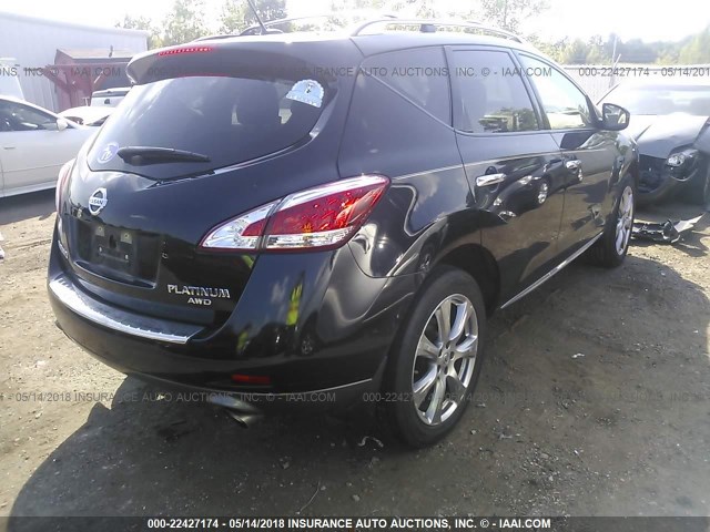 JN8AZ1MW5EW512540 - 2014 NISSAN Murano S/SL/SV/LE BLACK photo 4