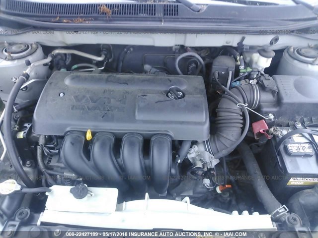 2T1KR32EX4C192693 - 2004 TOYOTA COROLLA MATRIX XR SILVER photo 10