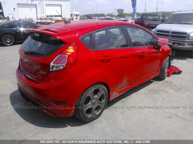 3FADP4GX3EM165834 - 2014 FORD FIESTA ST RED photo 4