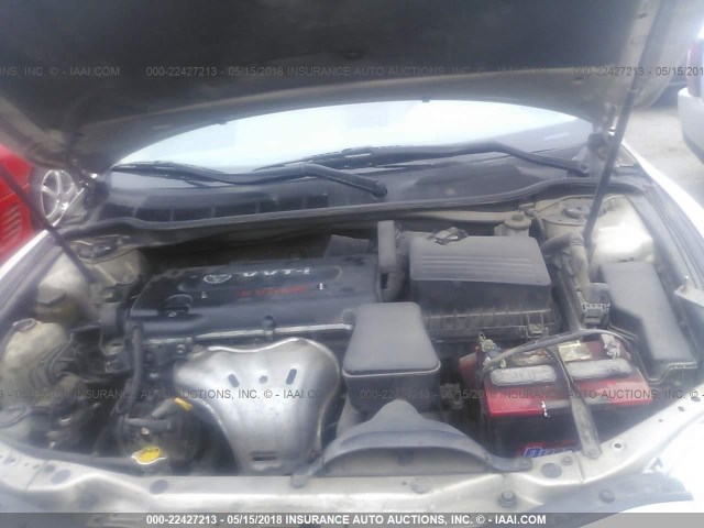 4T1BE46K27U188058 - 2007 TOYOTA CAMRY NEW GENERAT CE/LE/XLE/SE GOLD photo 10