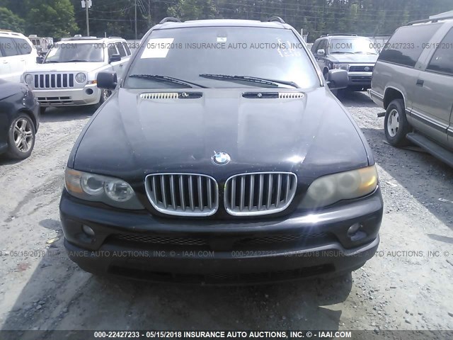 5UXFB53554LV06466 - 2004 BMW X5 4.4I BLACK photo 6