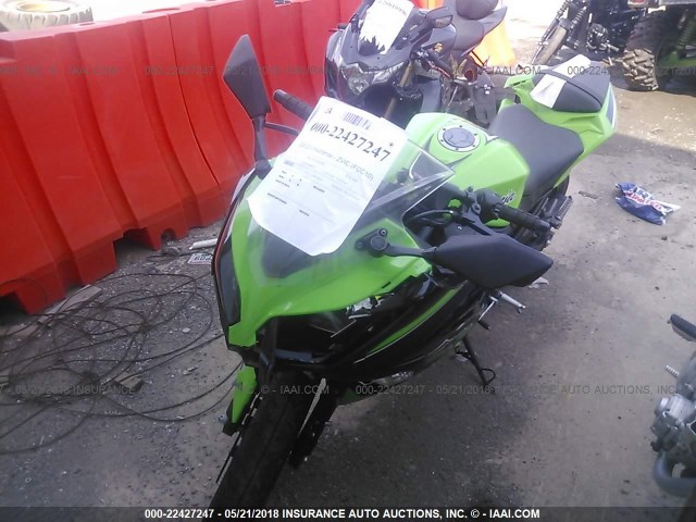 JKAEX8A14DDA06225 - 2013 KAWASAKI EX300 A GREEN photo 2