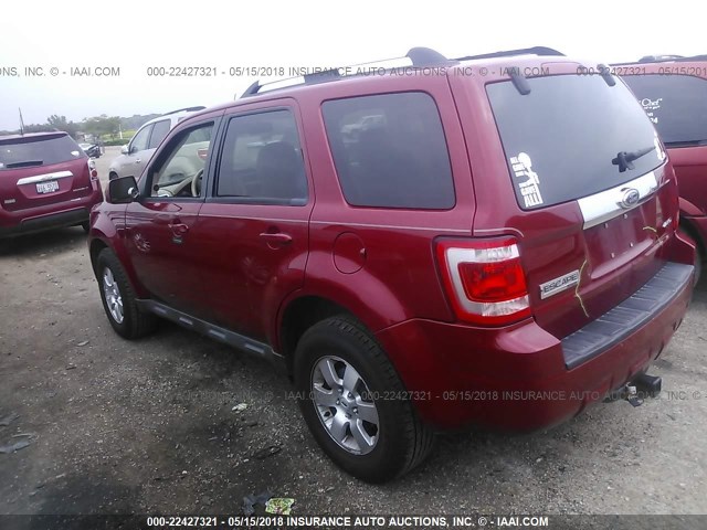 1FMCU94G79KB53615 - 2009 FORD ESCAPE LIMITED RED photo 3