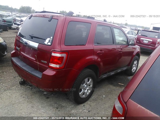 1FMCU94G79KB53615 - 2009 FORD ESCAPE LIMITED RED photo 4