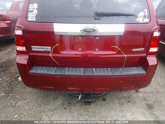 1FMCU94G79KB53615 - 2009 FORD ESCAPE LIMITED RED photo 6