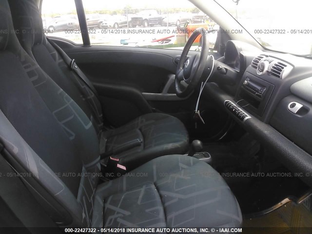 WMEEJ3BA9AK372227 - 2010 SMART FORTWO PURE/PASSION YELLOW photo 5