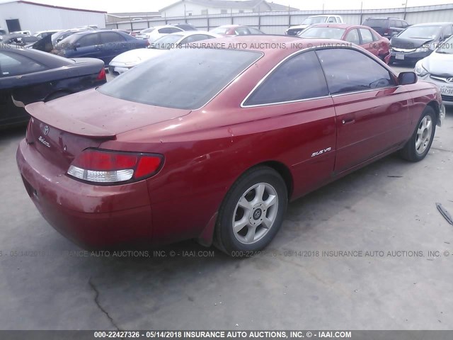 2T1CF22P4XC227385 - 1999 TOYOTA CAMRY SOLARA SE/SLE RED photo 4