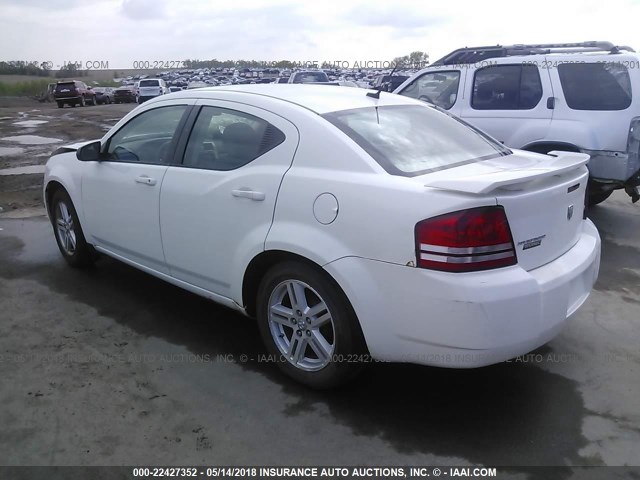 1B3LC56K58N220941 - 2008 DODGE AVENGER SXT WHITE photo 3