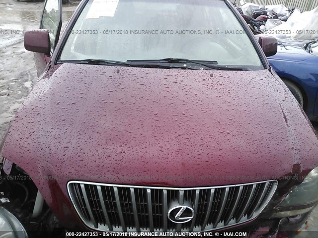 JT6GF10U9Y0066815 - 2000 LEXUS RX 300 BURGUNDY photo 10