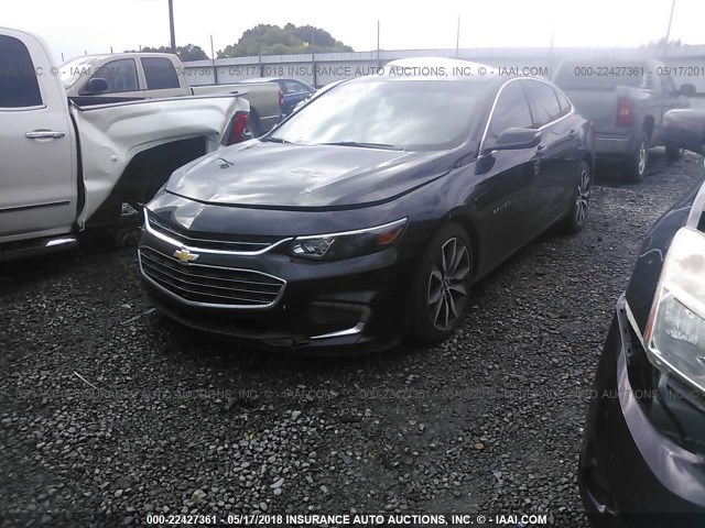 1G1ZE5ST6HF276066 - 2017 CHEVROLET MALIBU LT BLACK photo 2