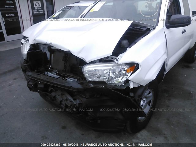 5TFRX5GNXHX098555 - 2017 TOYOTA TACOMA ACCESS CAB/SR/SR5 WHITE photo 6